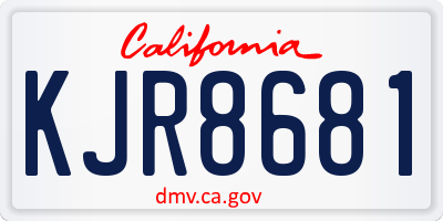 CA license plate KJR8681