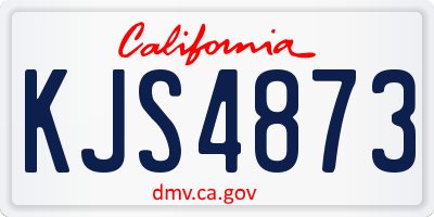 CA license plate KJS4873