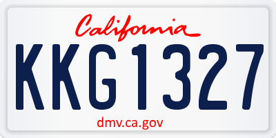 CA license plate KKG1327