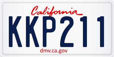 CA license plate KKP211