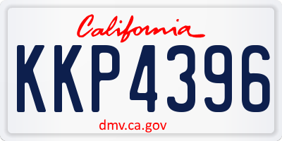 CA license plate KKP4396