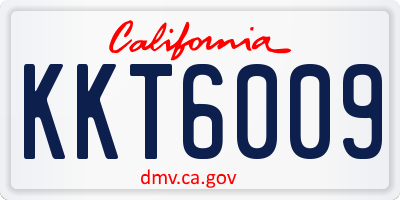 CA license plate KKT6009