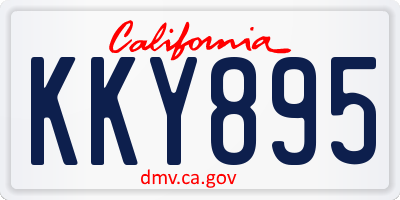 CA license plate KKY895