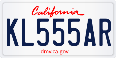 CA license plate KL555AR