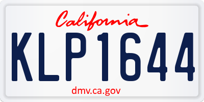 CA license plate KLP1644