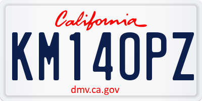 CA license plate KM14OPZ