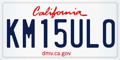 CA license plate KM15ULO