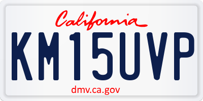 CA license plate KM15UVP