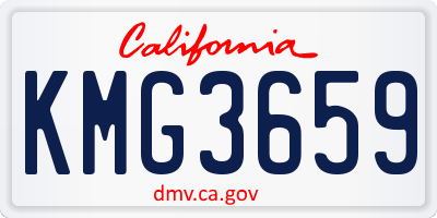 CA license plate KMG3659