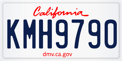 CA license plate KMH9790