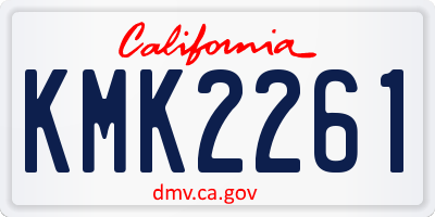 CA license plate KMK2261