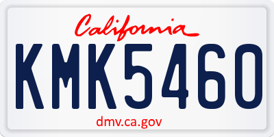 CA license plate KMK5460