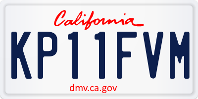 CA license plate KP11FVM