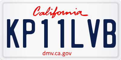 CA license plate KP11LVB