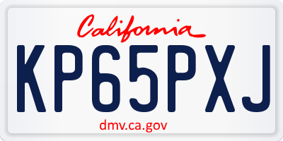 CA license plate KP65PXJ