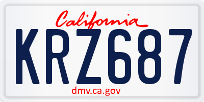 CA license plate KRZ687