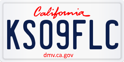 CA license plate KS09FLC