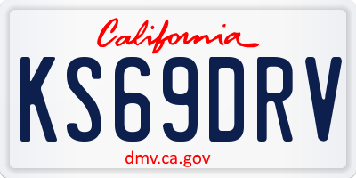 CA license plate KS69DRV