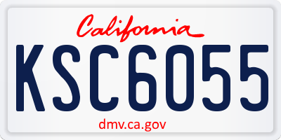 CA license plate KSC6055