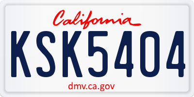 CA license plate KSK5404