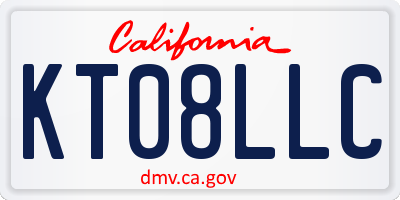 CA license plate KT08LLC