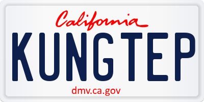 CA license plate KUNGTEP