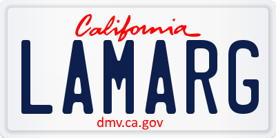 CA license plate LAMARG