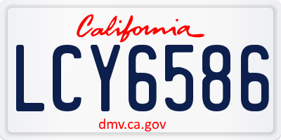 CA license plate LCY6586