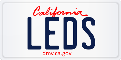 CA license plate LEDS