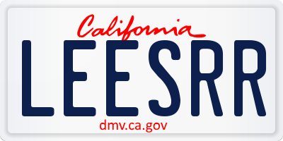 CA license plate LEESRR