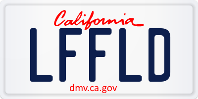 CA license plate LFFLD