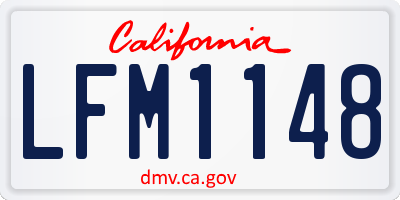 CA license plate LFM1148