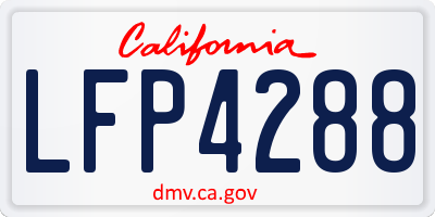 CA license plate LFP4288