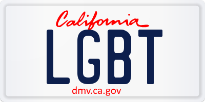 CA license plate LGBT