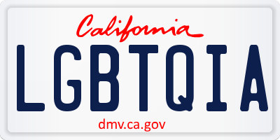 CA license plate LGBTQIA