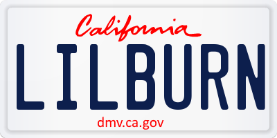 CA license plate LILBURN