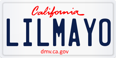 CA license plate LILMAYO