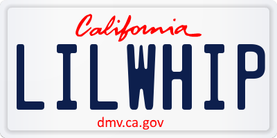 CA license plate LILWHIP