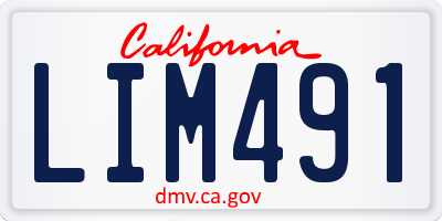 CA license plate LIM491