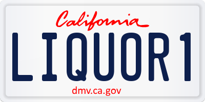 CA license plate LIQUOR1