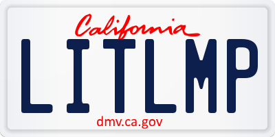 CA license plate LITLMP