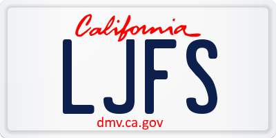 CA license plate LJFS