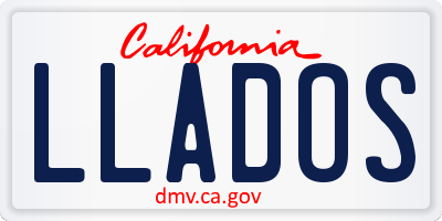 CA license plate LLADOS