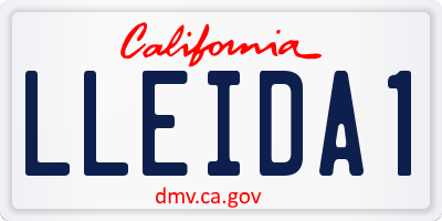 CA license plate LLEIDA1