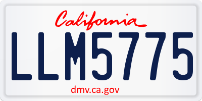 CA license plate LLM5775