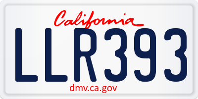 CA license plate LLR393