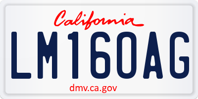 CA license plate LM16OAG