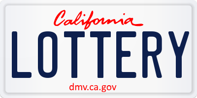 CA license plate LOTTERY