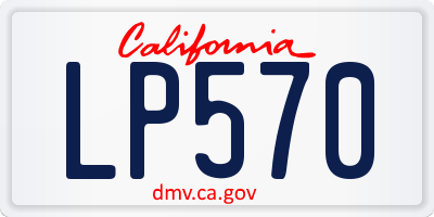 CA license plate LP570