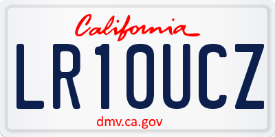 CA license plate LR10UCZ